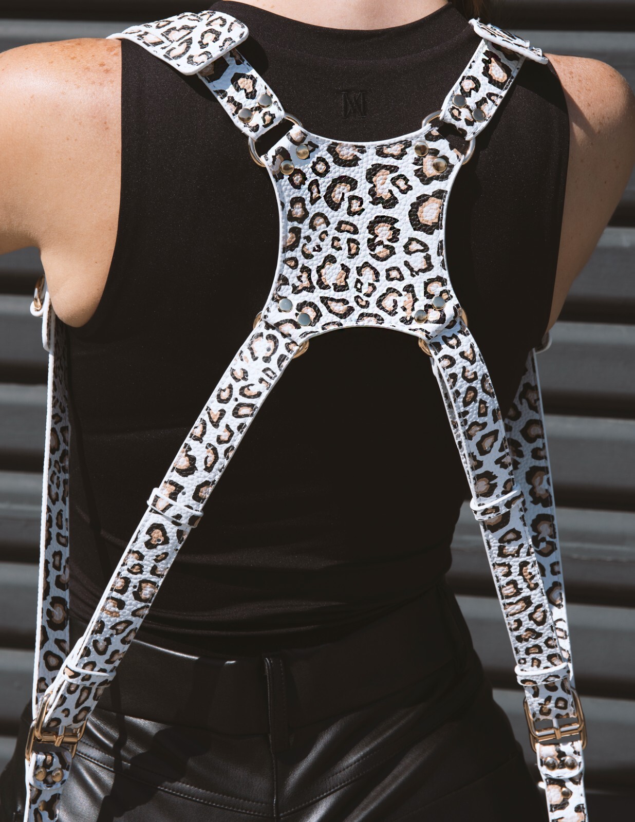 Adjustable Leopard Print Camera Harness, Animal Print Dual Camera Straps