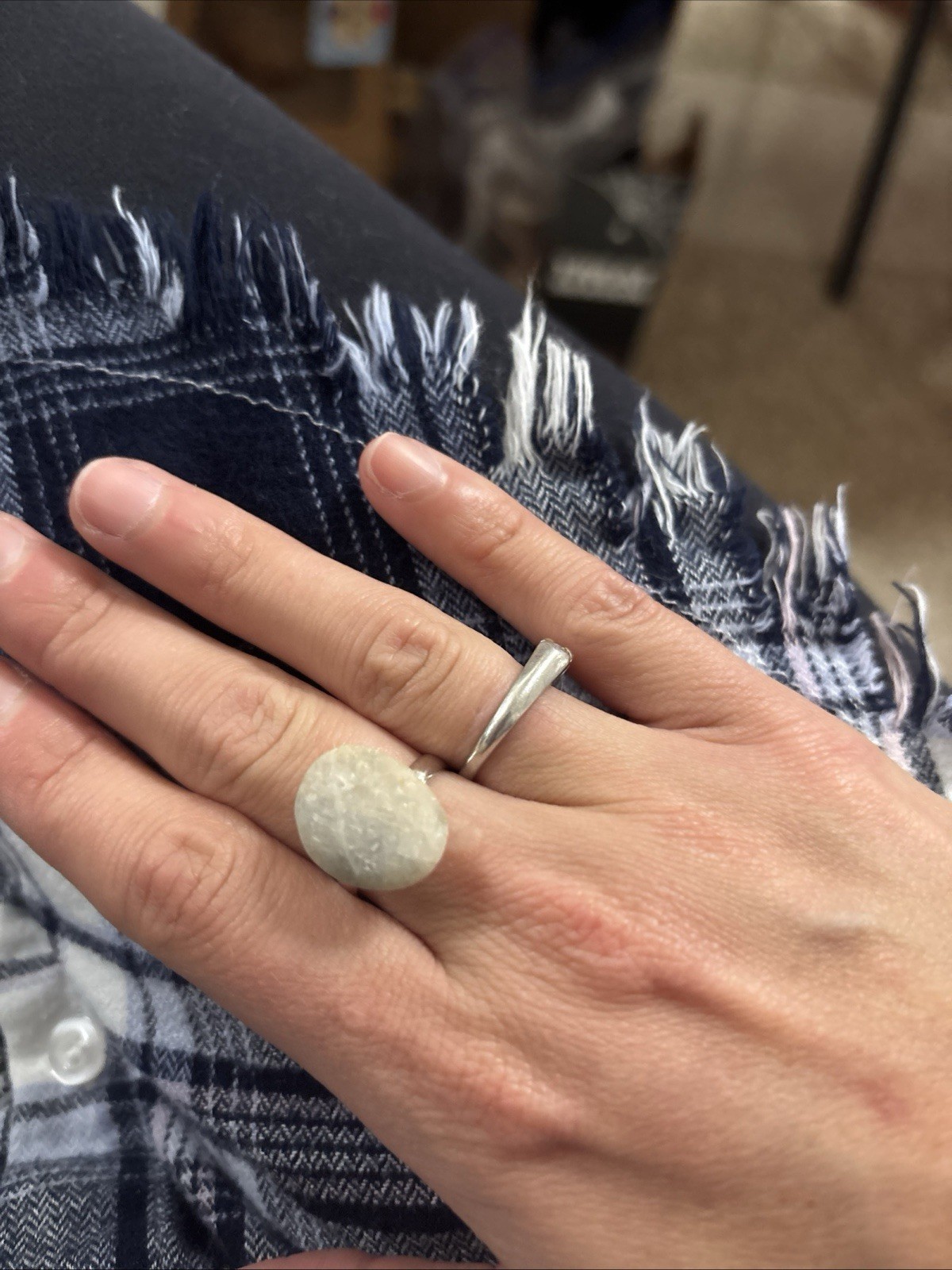 Beach Stone Adjustable Ring. Handmade From Sandy Hook Beach, NJ