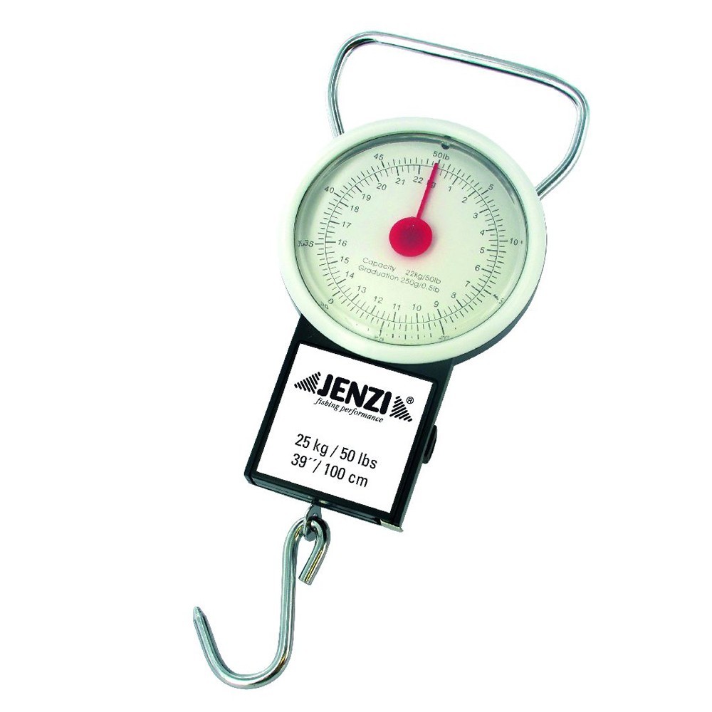Jenzi Fish Scale Federzugwaage To 22kg With Tape Measure Fishing Tackle Luggage
