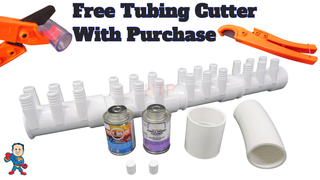 Manifold Hot Tub Spa 2" (24) 3/4" Outputs & Coupler Base Glue Kit Video How To