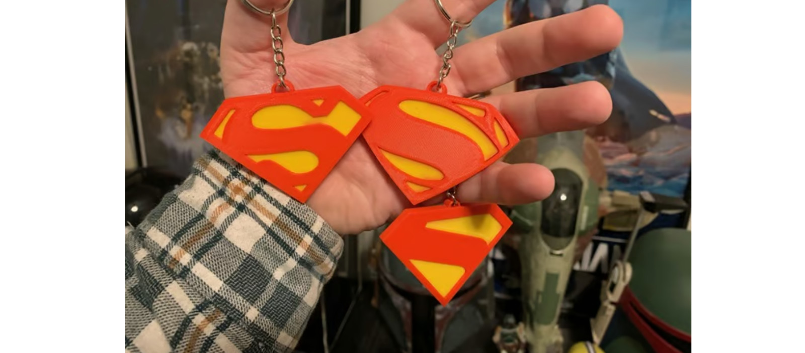 Superman Keychain/Ornament Lot - Man of Steel