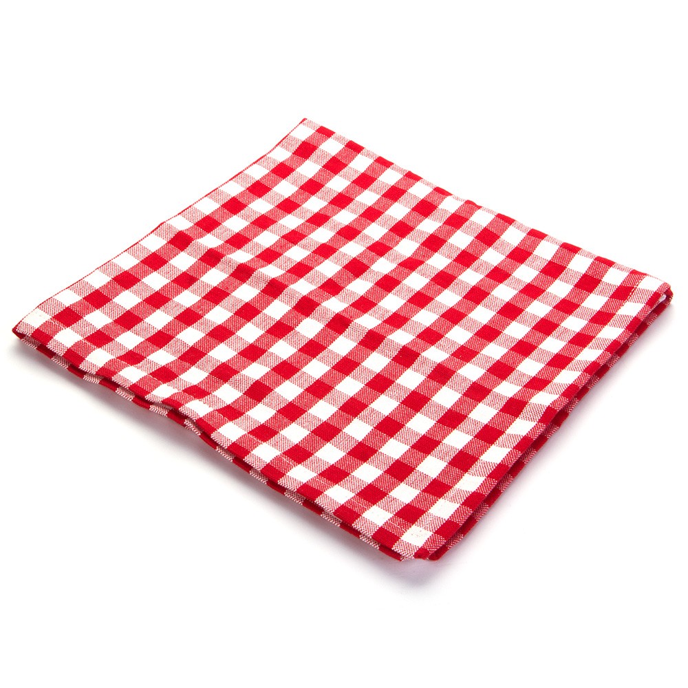 NEW Rans Gingham Napkin Red 45x45cm