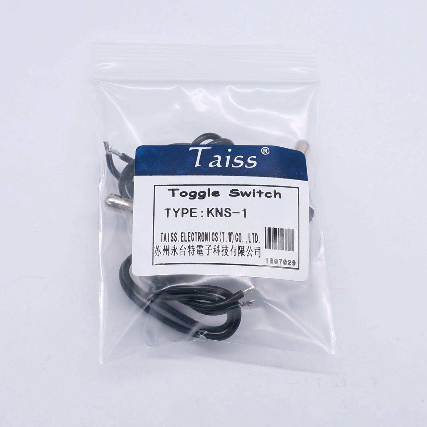 Taiss 2pcs Toggle Switch SPST 2 Position Latching ON/Off 6A AC 125V /10A DC 1...