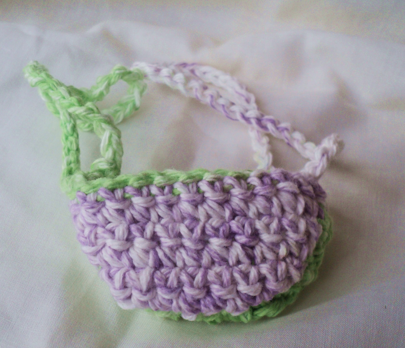 New Hand Crochet Violet Green White Cotton NOSE WARMER Winter Sports Clothing