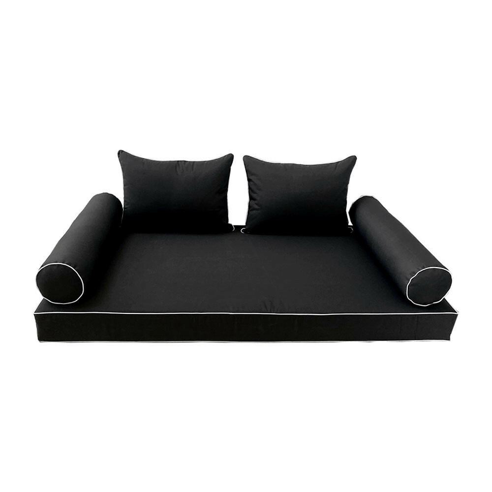 *COVER ONLY*-Style 4 Daybed Mattress Bolster Pillow Contrast Pipe Crib-AD109