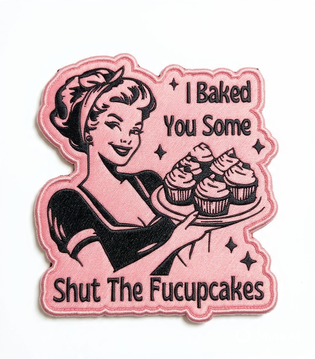 Vintage Pinup Girl embroidered Patch Iron on or sew on  3.5 X 3.5 Inch Funny Diy