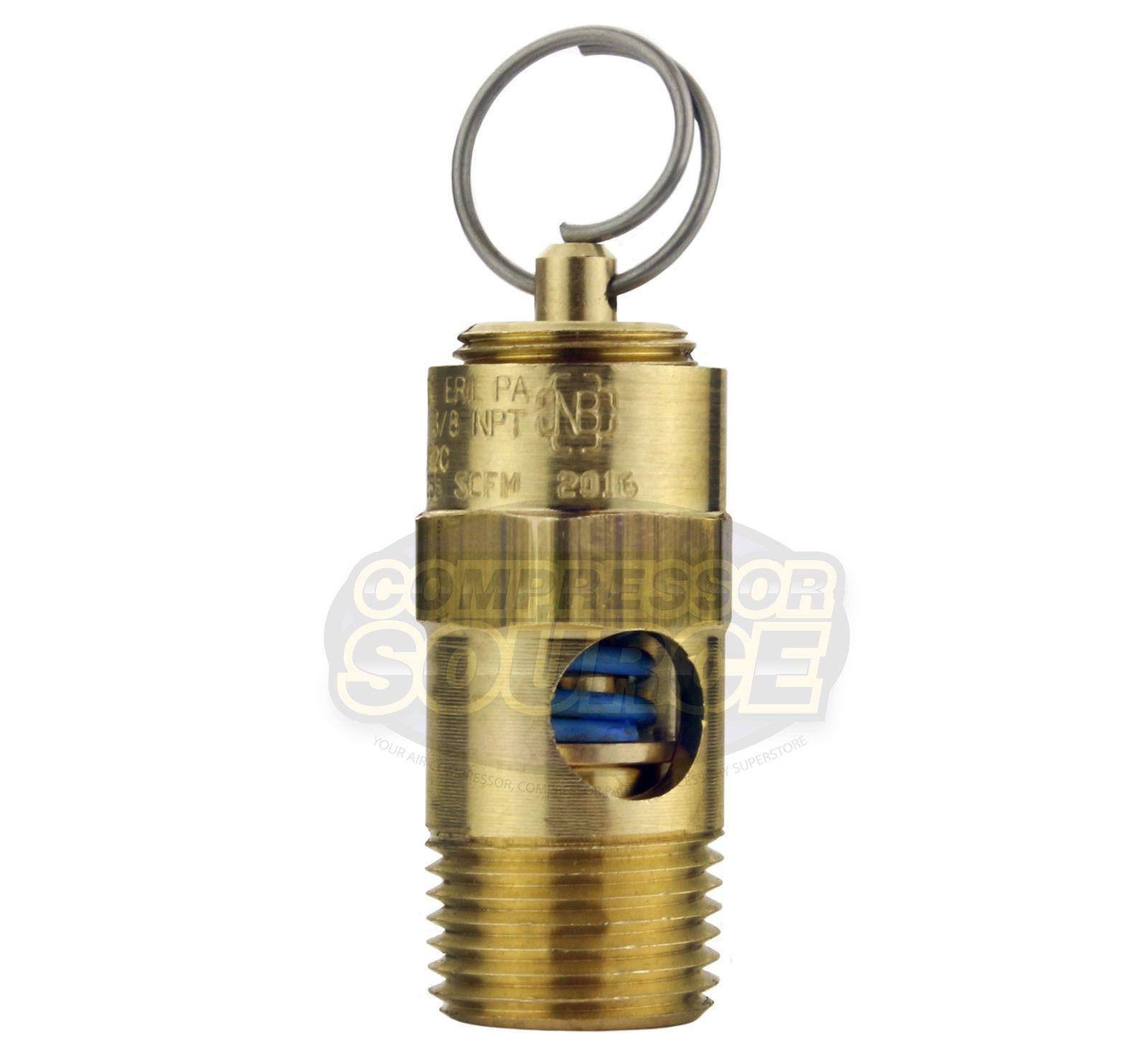165 PSI 3/8" Male NPT Air Compressor Safety Relief Pop Off Valve Solid Brass USA