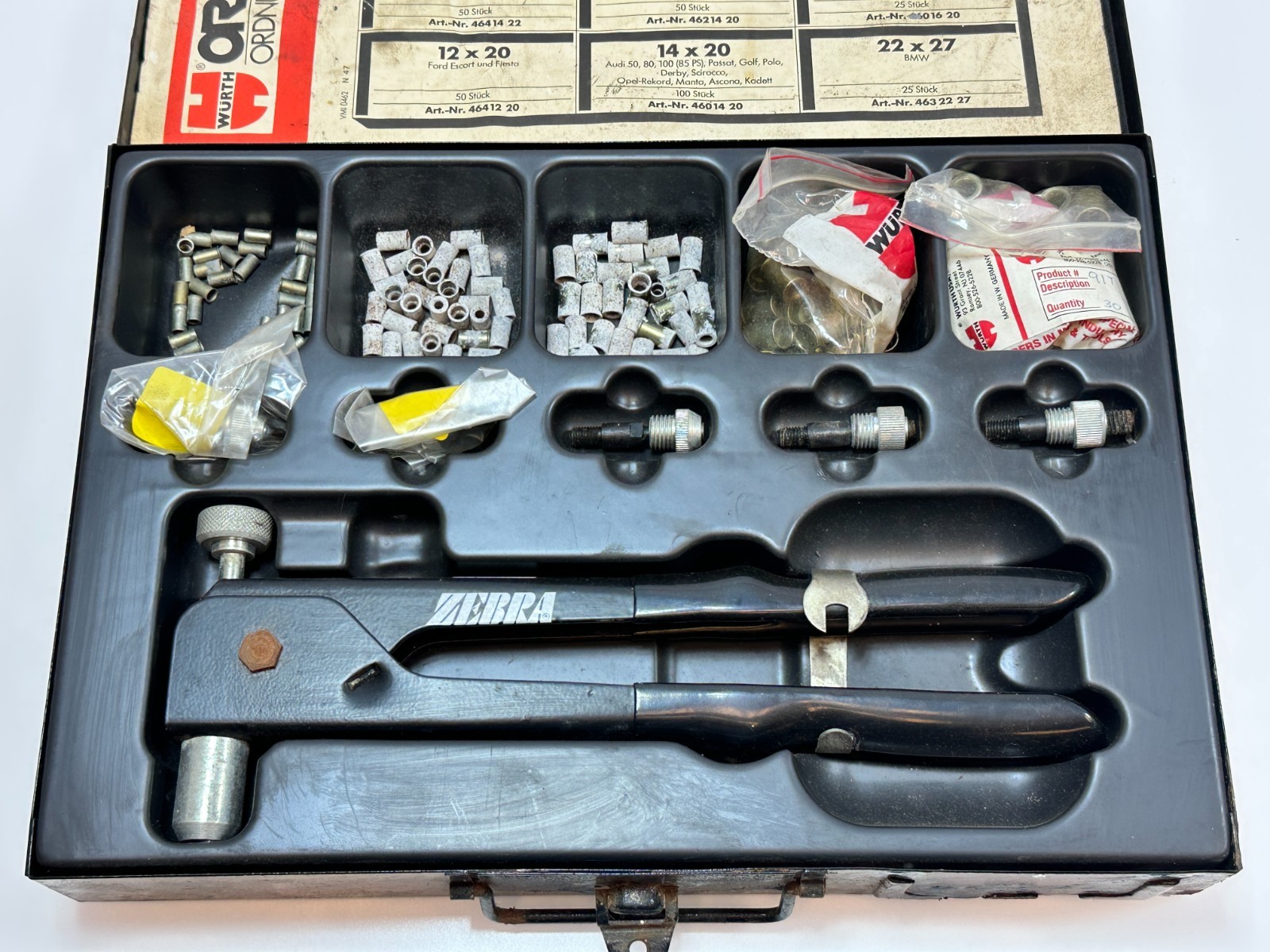 Wurth Tools 964 462 Zebra Welding Fixing Clamp Pliers Set w/ Case