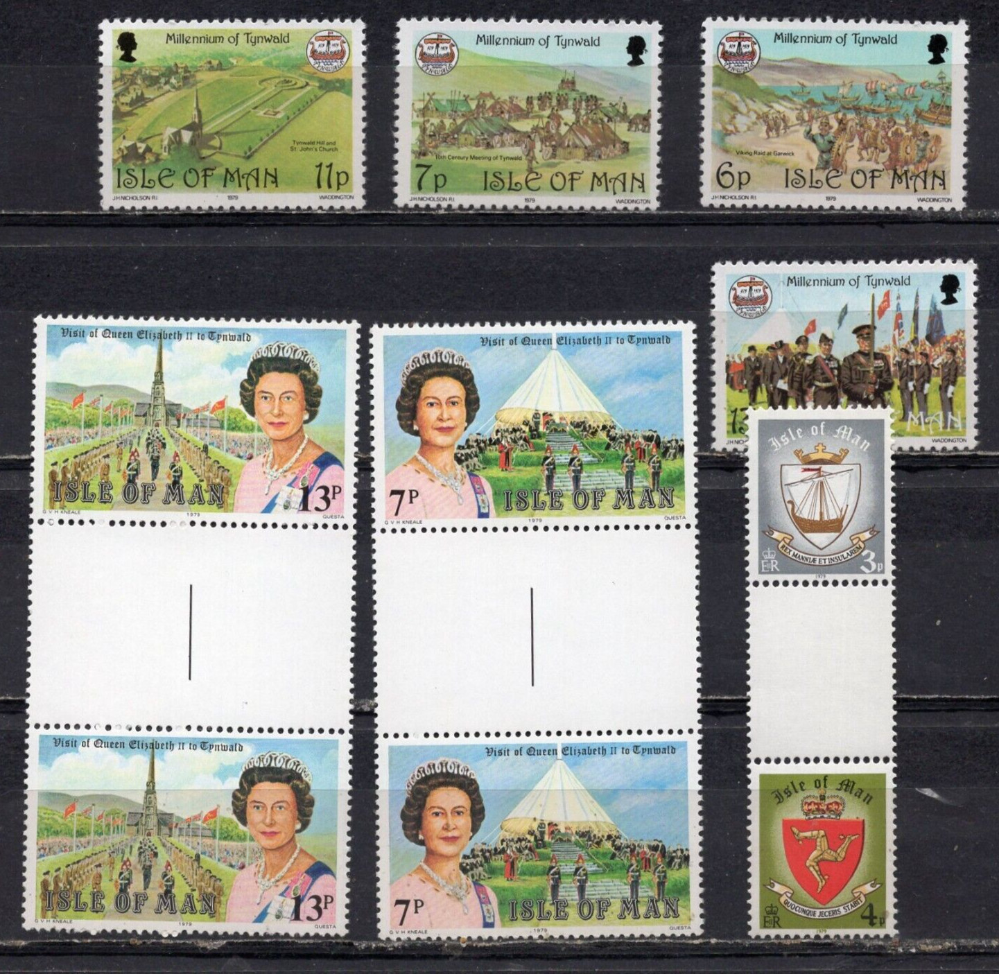 ISLE OF MAN 1979 SET OF 10 STAMPS MNH