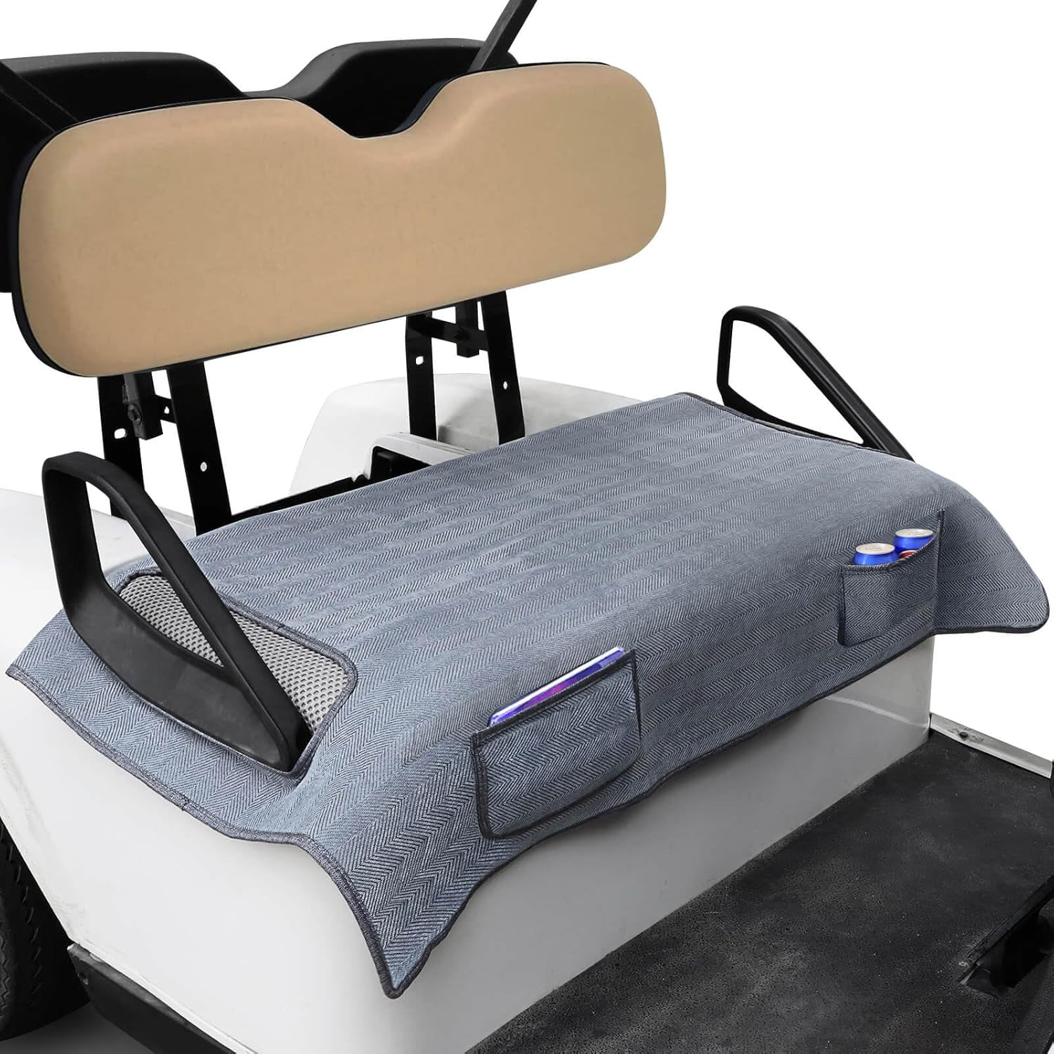 Golf Cart Blanket Seat Covers with 2 Pockets for Club Car DS Precedent EZGO TXT