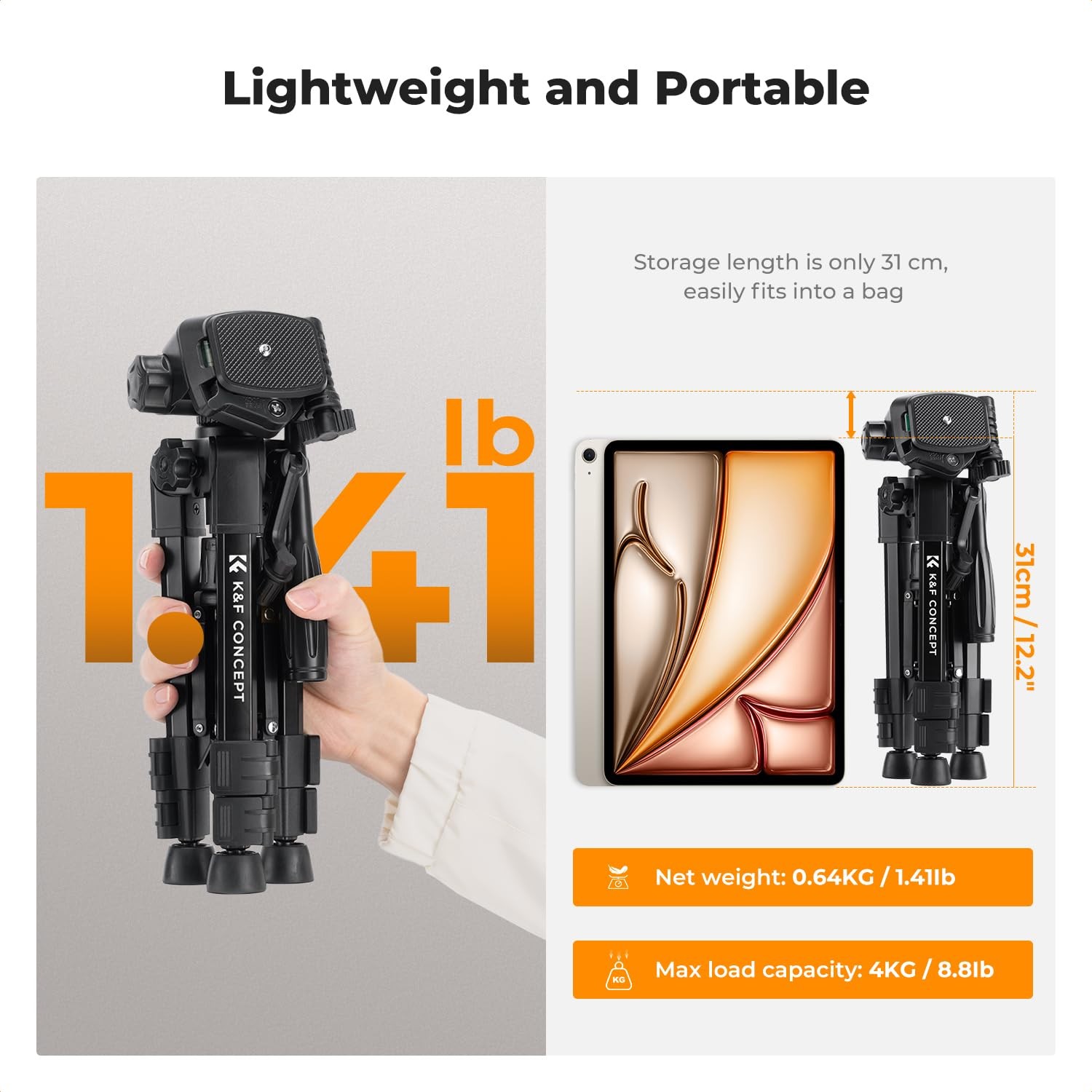 25" Mini Desk Tripod for Camera Video