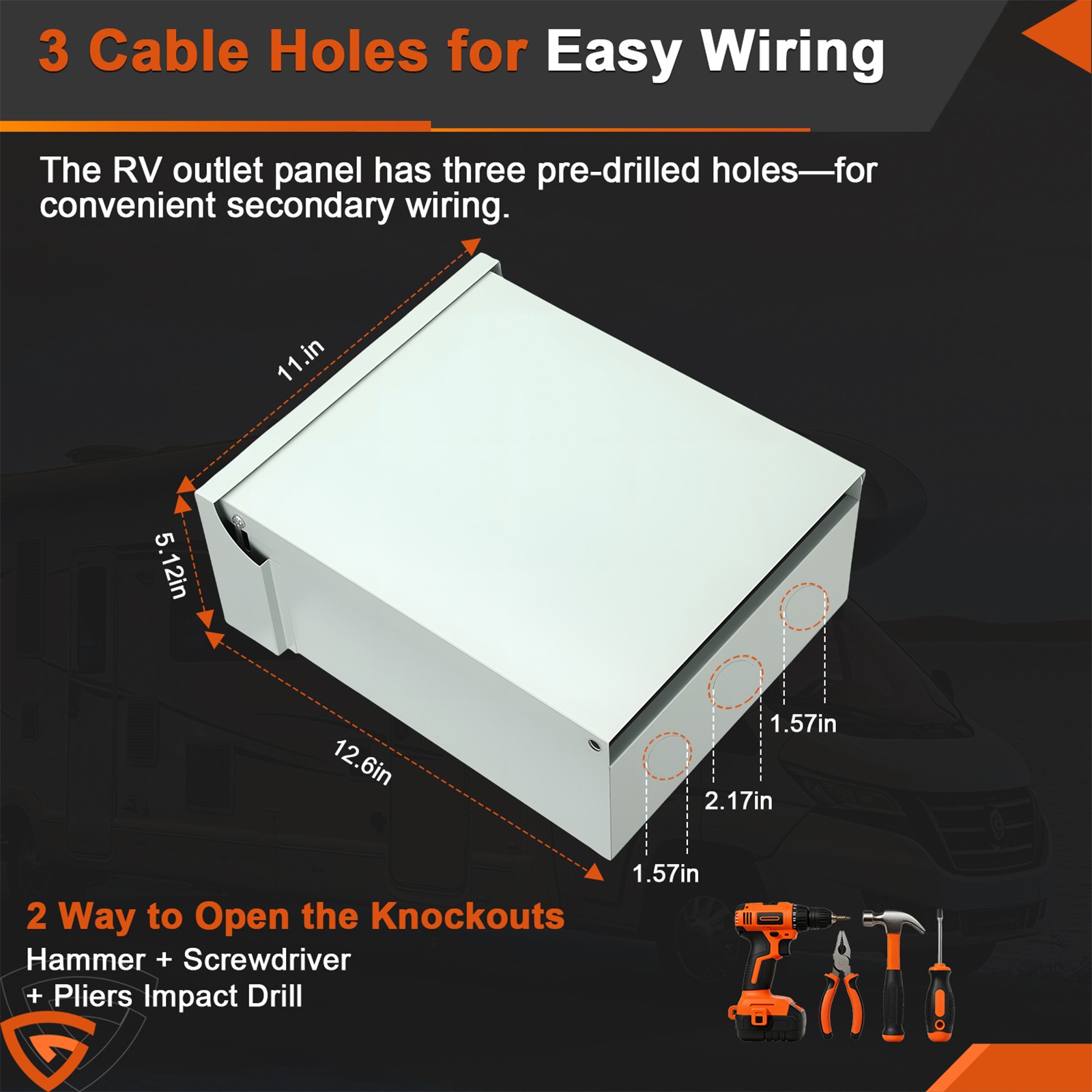 Temporary Power Outlet Panel RV Electrical Panel 20 30 50 Amp Outlet Box