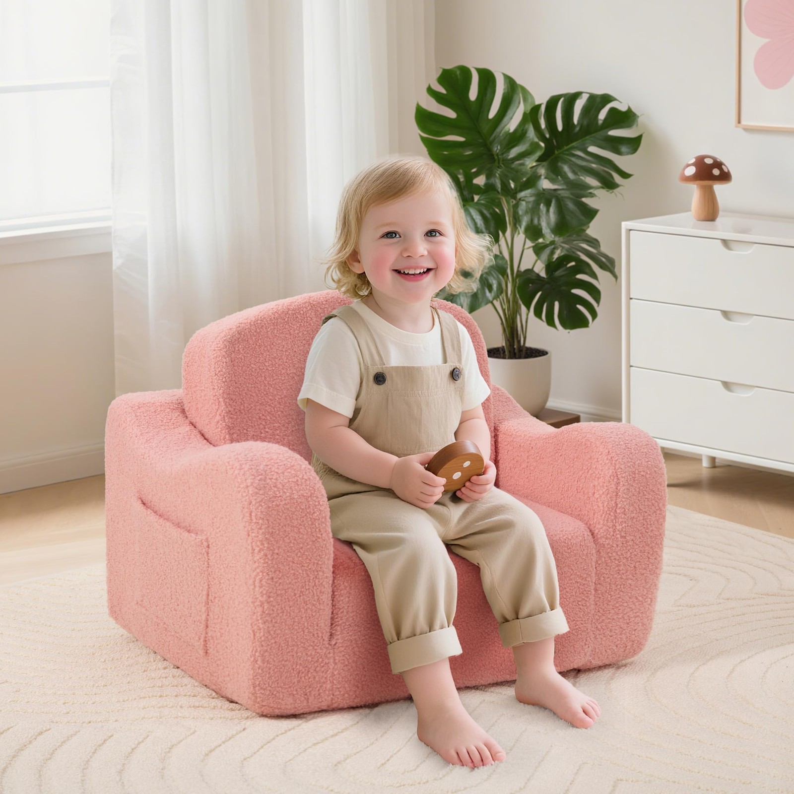 Comfy Toddler Chair & Kids, 2-in-1 Soft Couch Fold Out for Kids, Toddler Chairs