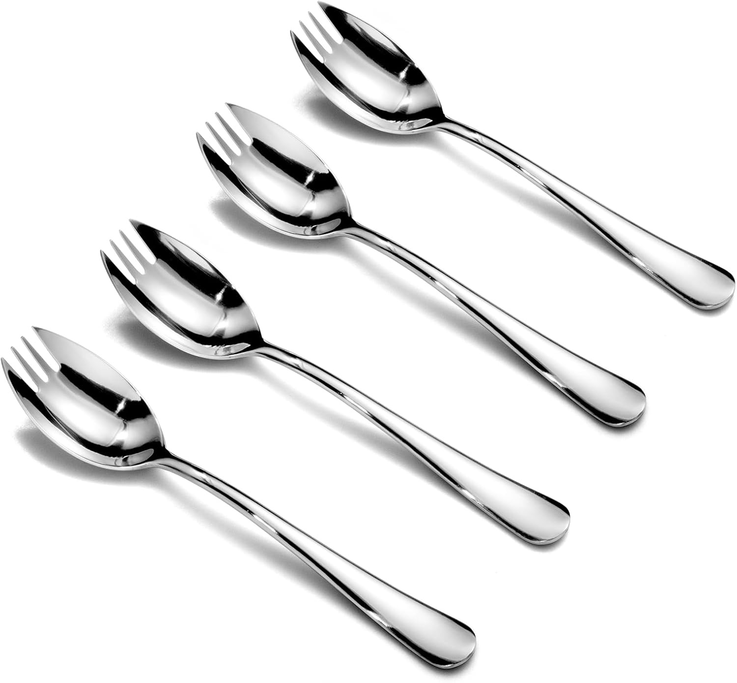 Sporks,  Stainl Steel Sporks, 7.4 Inches Long Handle