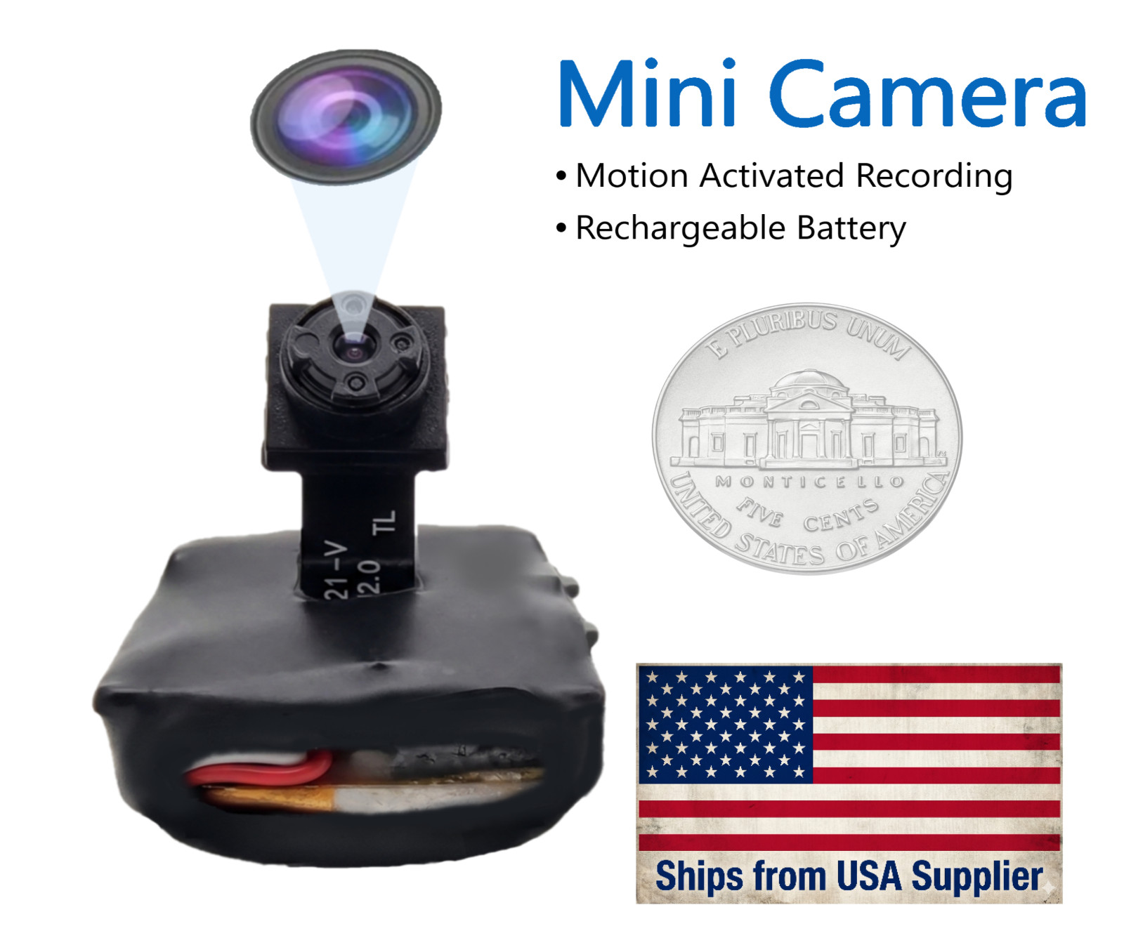 Mini Camera- Best Digital Security Webcam - Portable Compact Wireless Body Cam