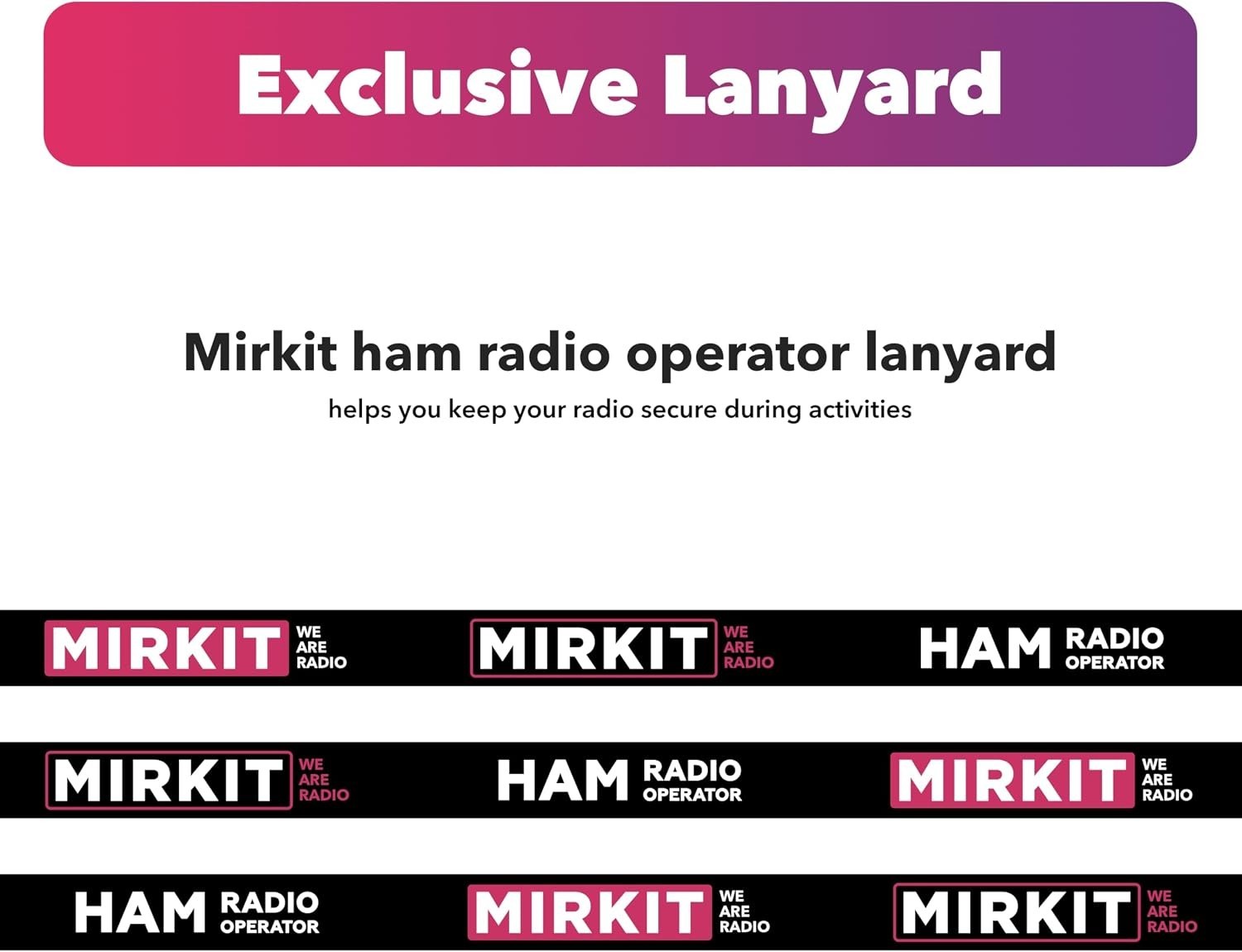 Versatile Waterproof Lanyard for Active Use - Ideal for Ham Radios & Outdoors