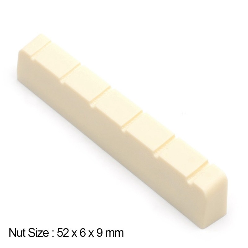 2PcsClassical Guitar Bone Nuts 52mm 6 String Slotted for Classical Guitar Parts