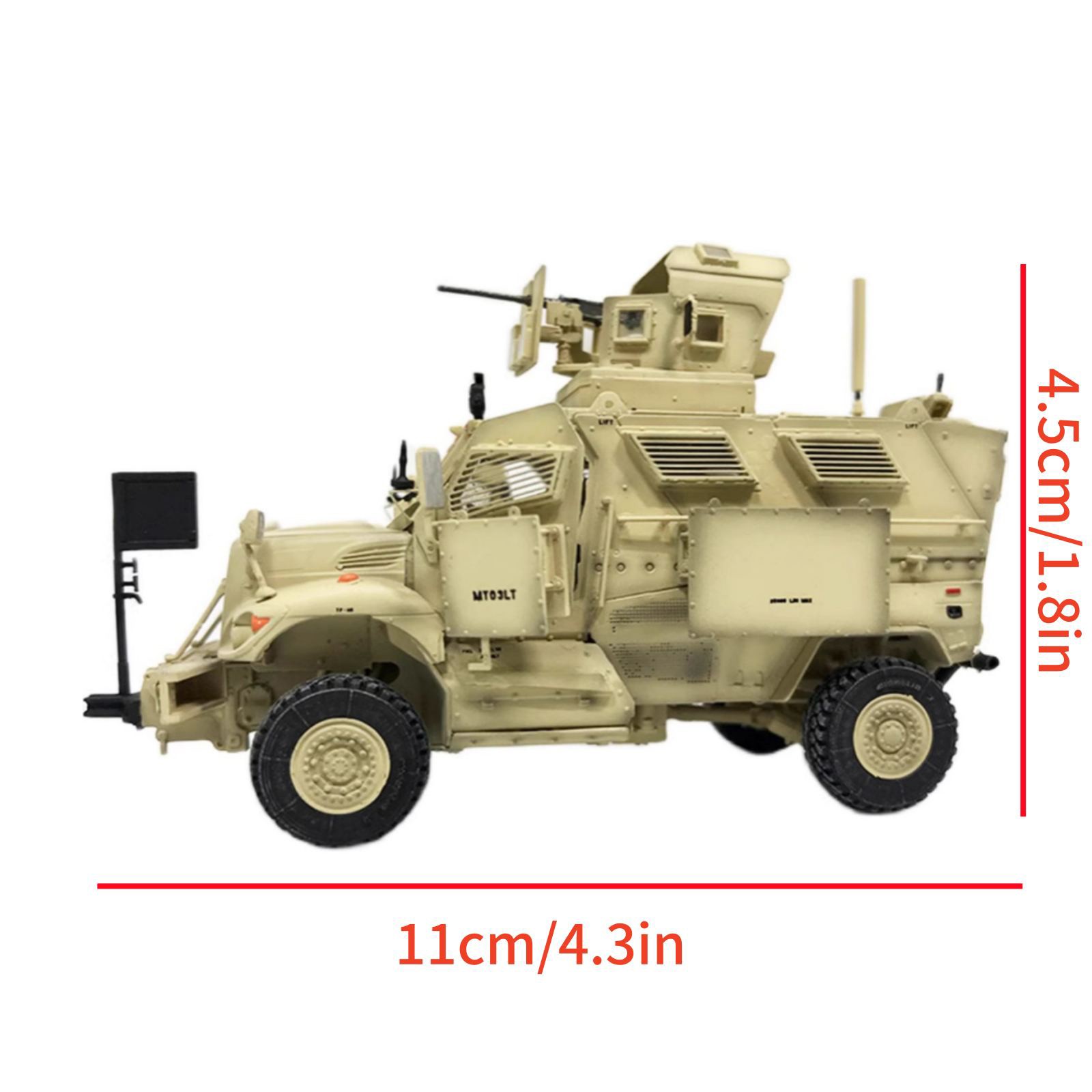 4.3in M1224 US MaxxPro Mine Resistant Anti Ambush Vehicle Finished Model Toy Set