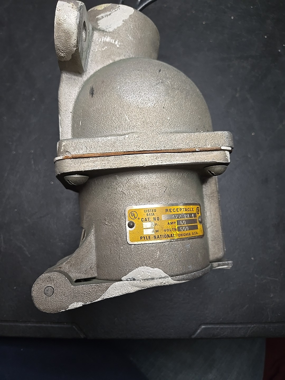 PYLE-NATIONAL RECEPTICAL W/HOUSING 322-RA4 60A 600V 3P 4W 90DAY WARRANTY (4E4)