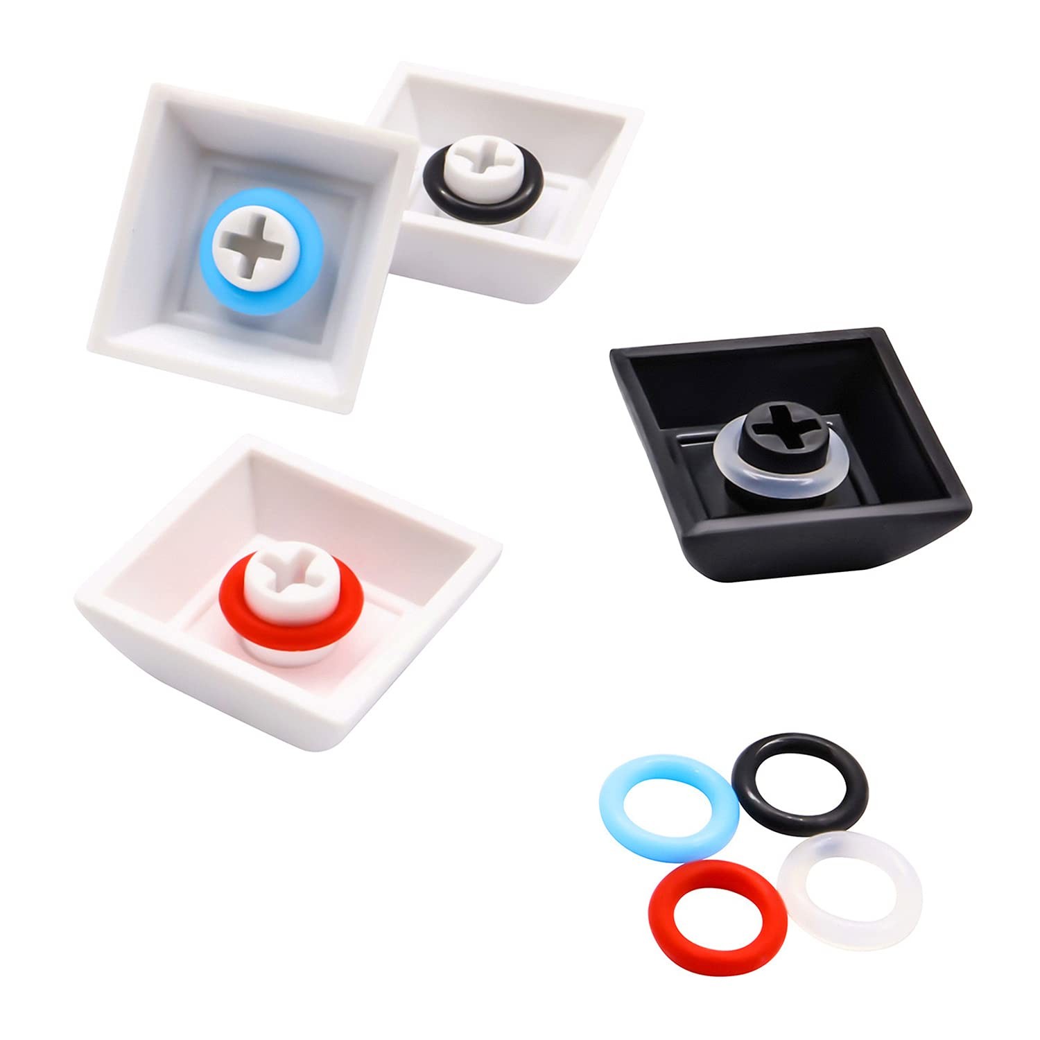 Clear keyboard keycap O ring dampeners