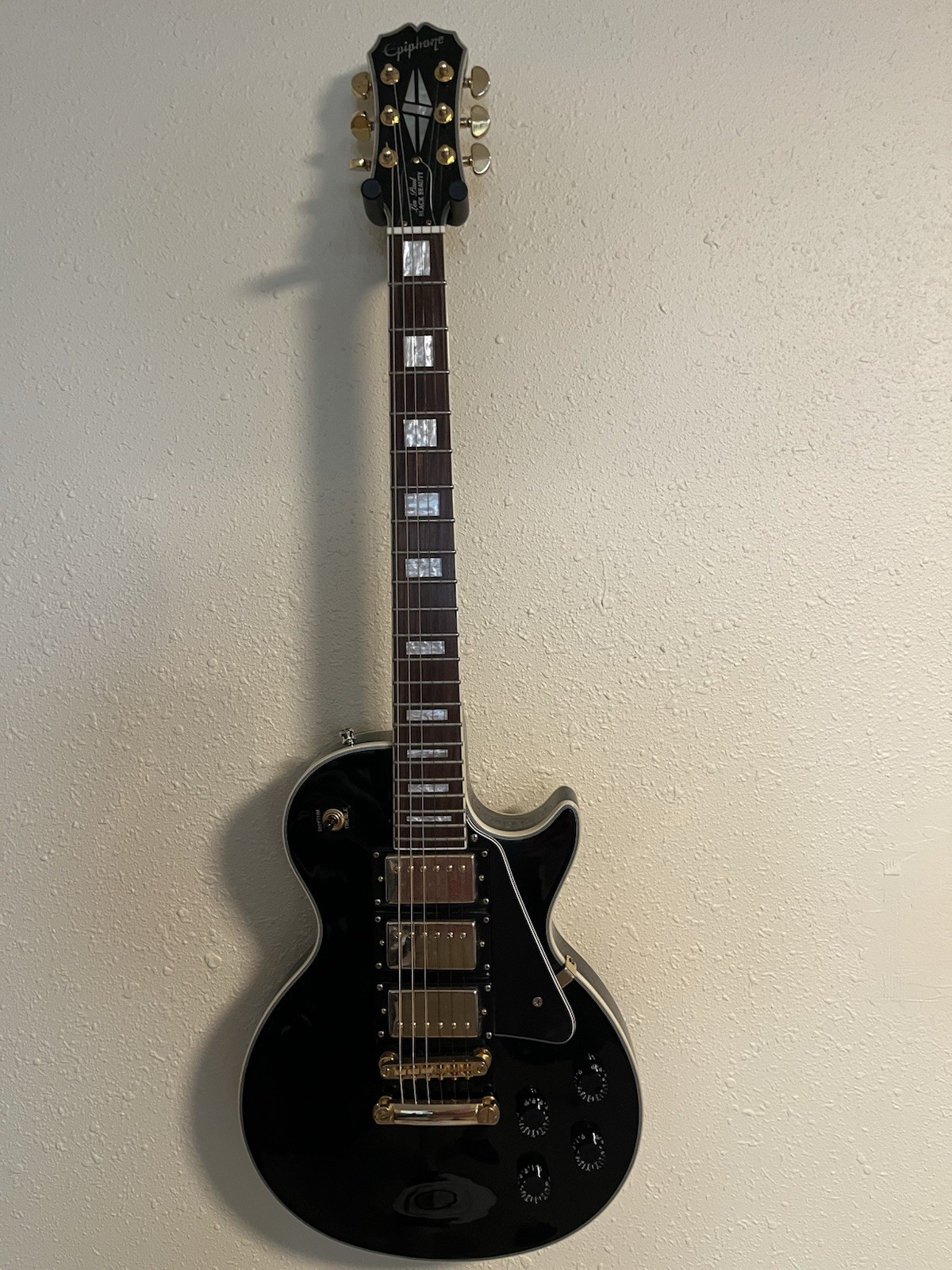 Epiphone Les Paul Custom Black Beauty 3 Pickup Electric Guitar
