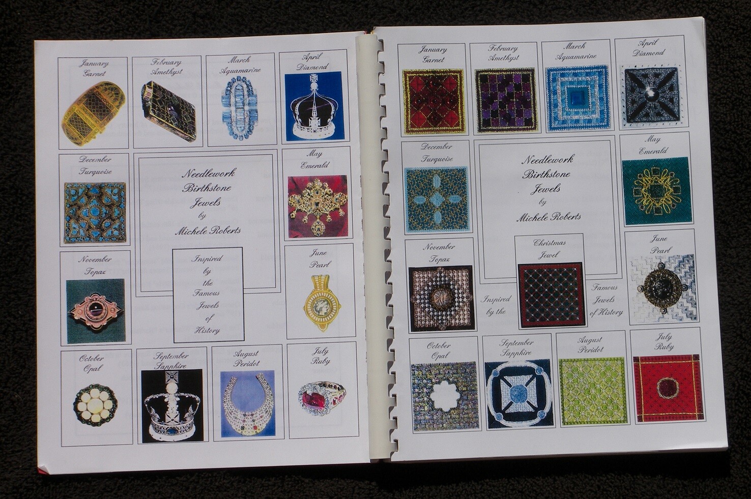 Michele Roberts Needlework Birthstone Jewels Needlepoint Charts