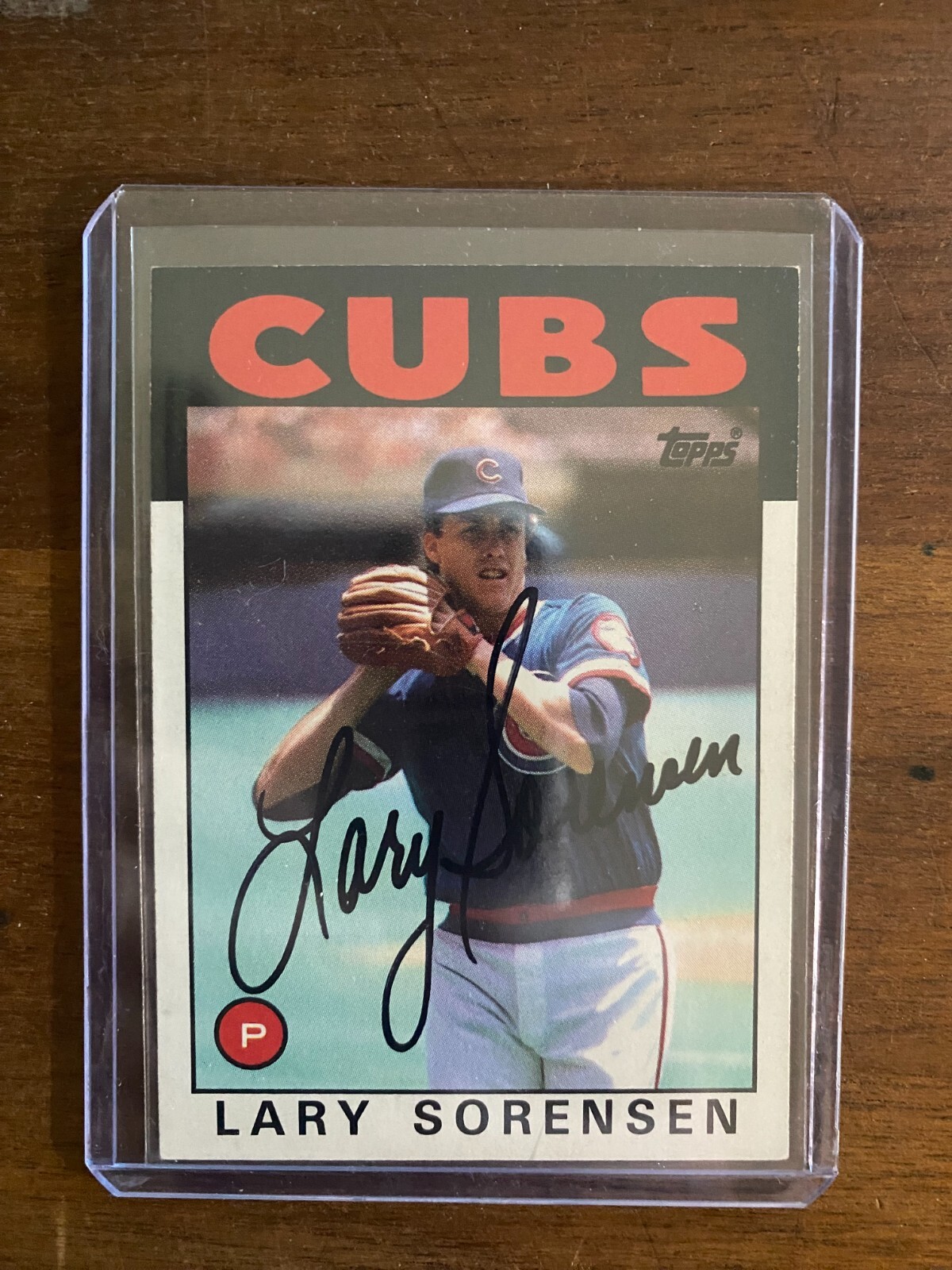1986 Topps Lary Sorenson Autographed Card No COA