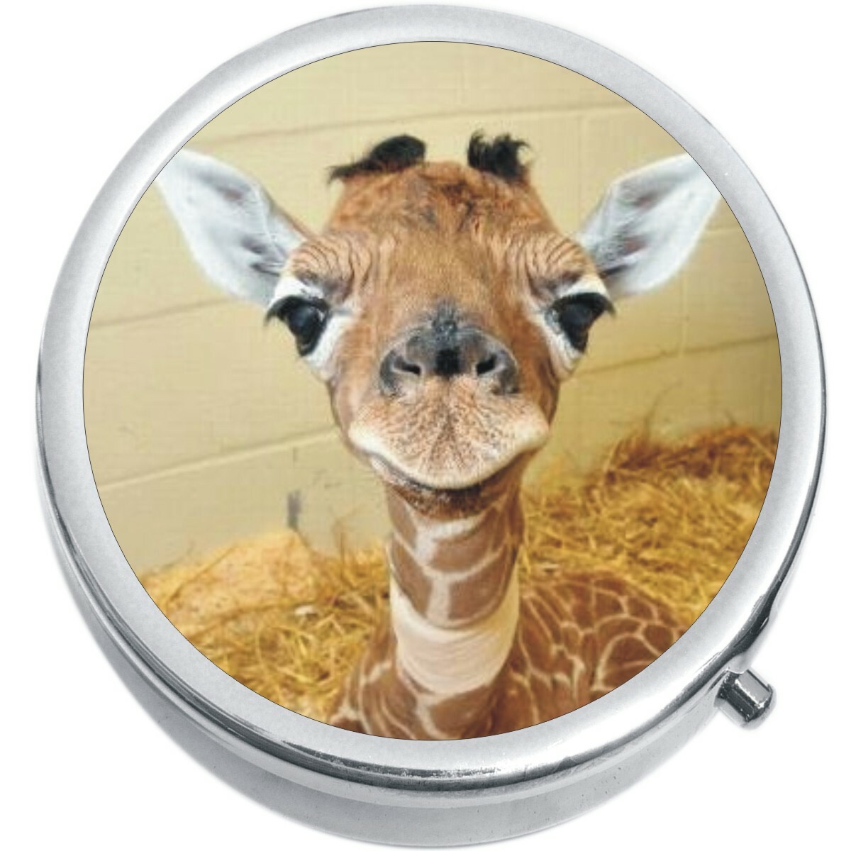 Baby Giraffe Medicine Vitamin Compact Pill Box