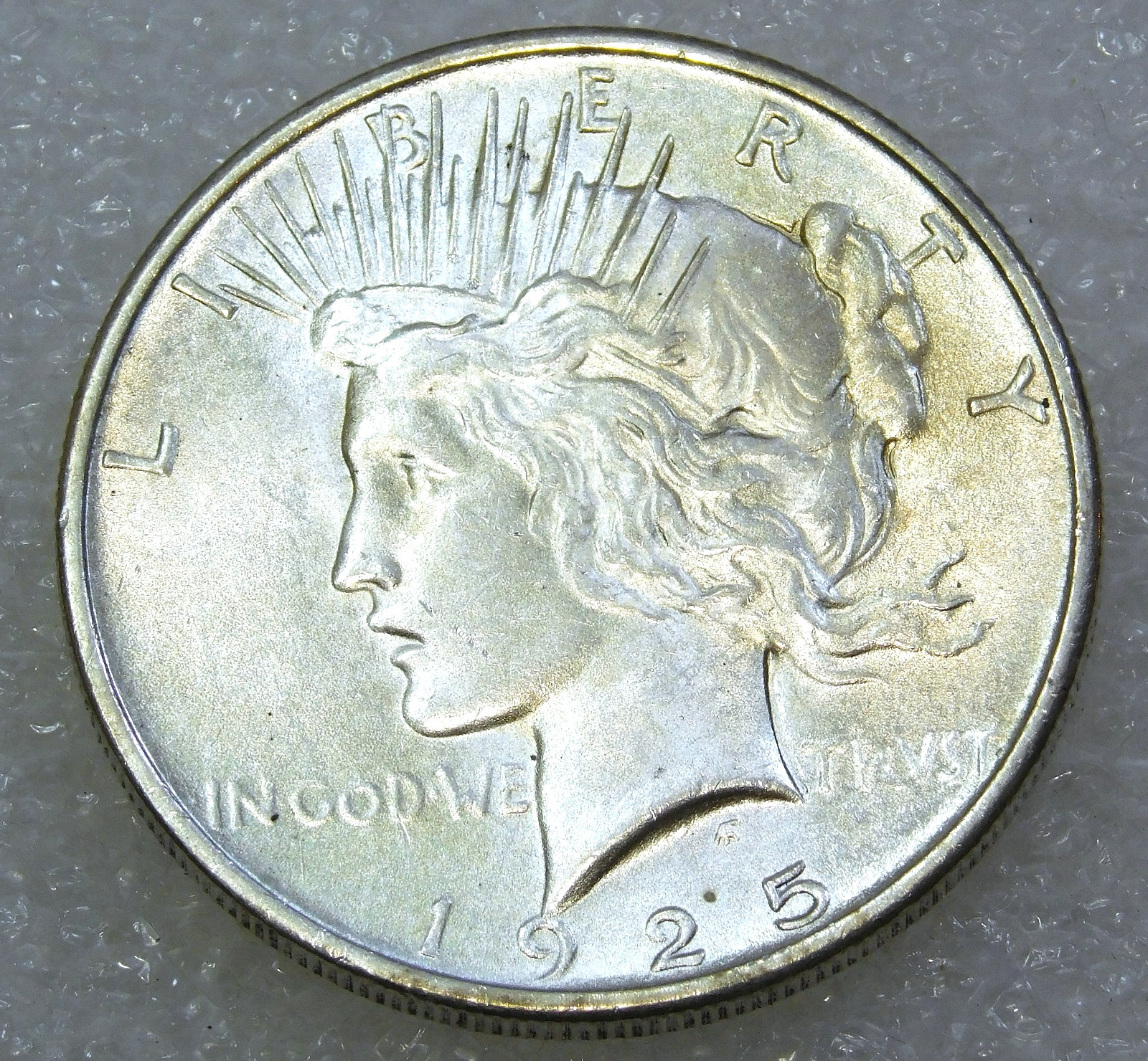 1925 Peace Silver Dollar AU/BU Frosty Luster #Q387