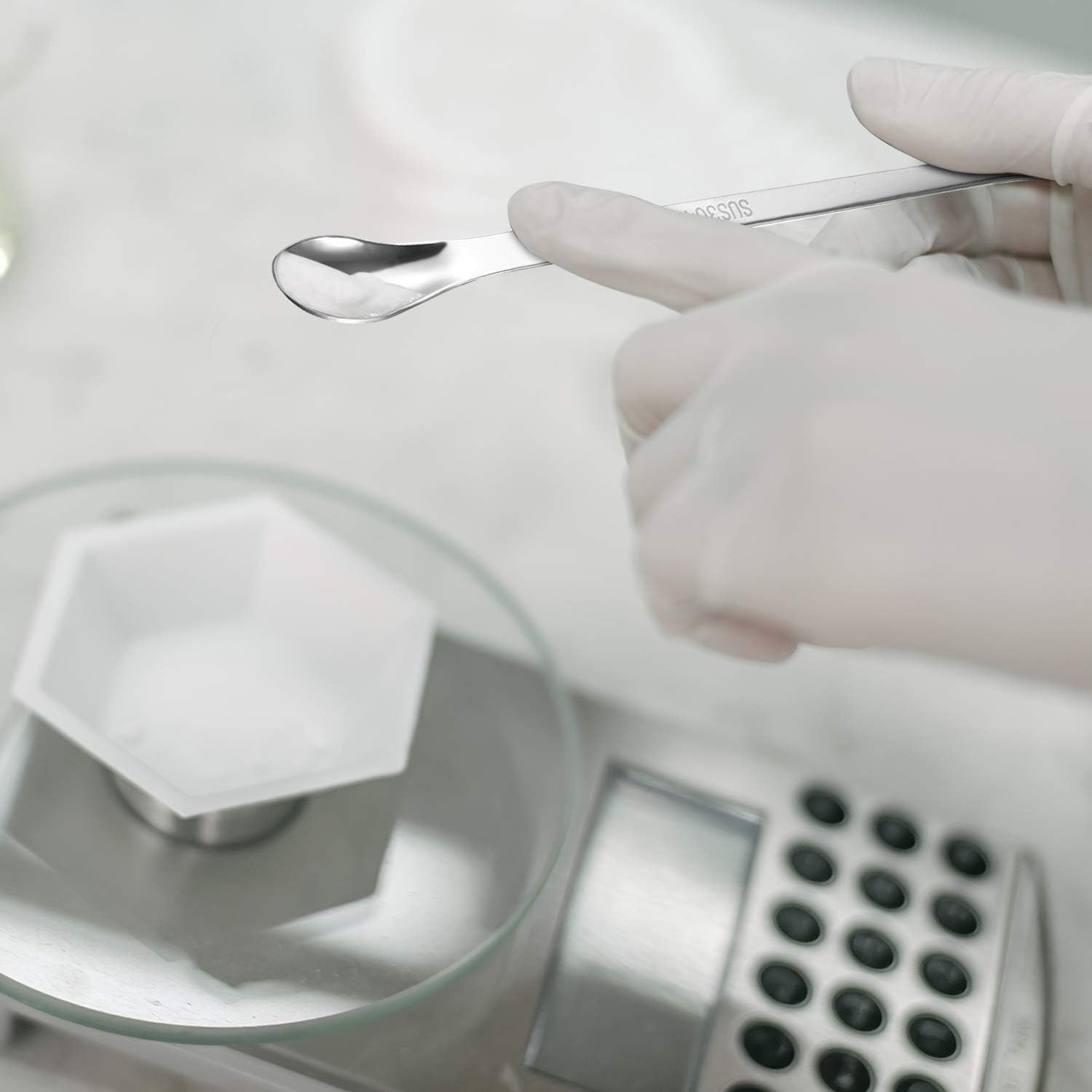 22 Piece Stainless Steel Lab Spatula Micro Scoop Set Laboratory Sampling Spoons