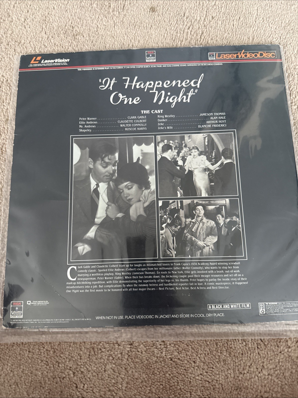 It Happened One Night Laserdisc