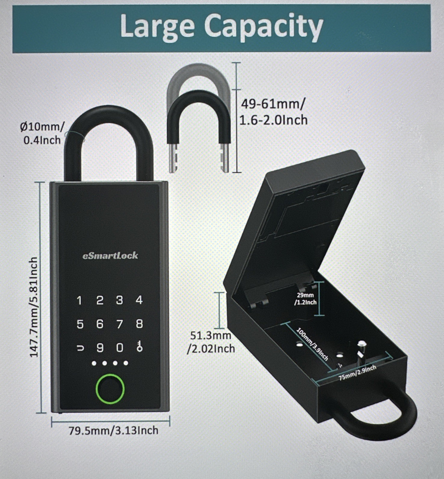 Smart Lock Box, Fingerprint, APP, Bluetooth