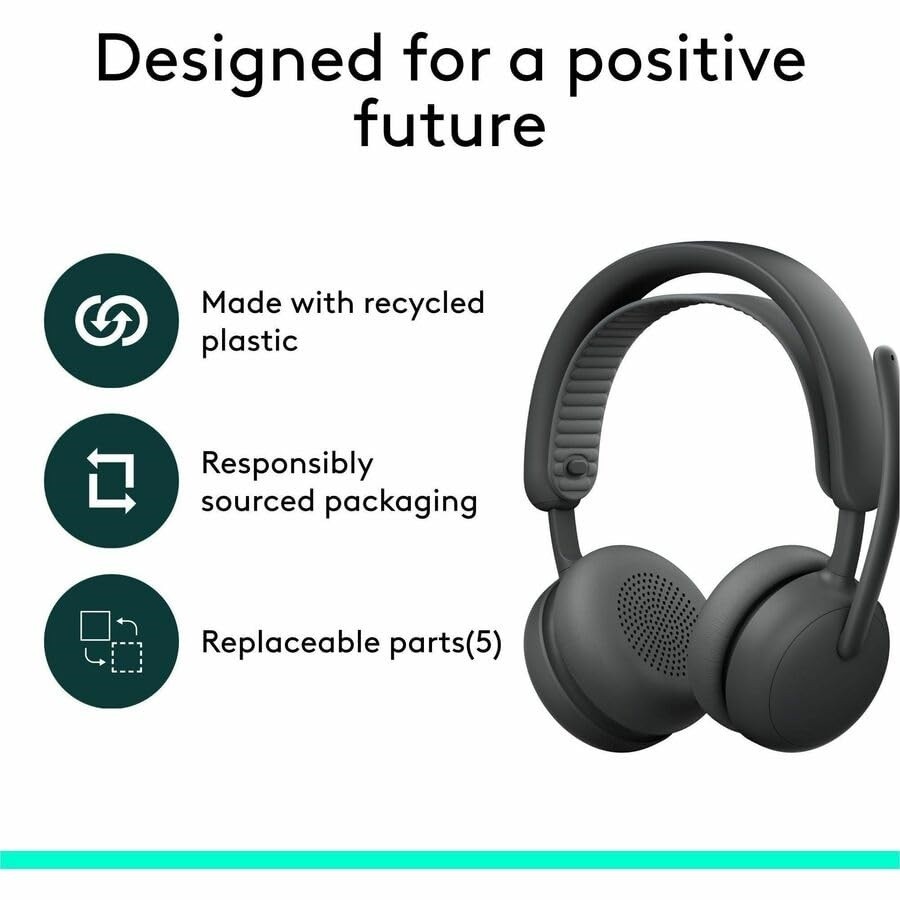 Logitech Zone Wireless Headset Hybrid ANC Graphite 981001511
