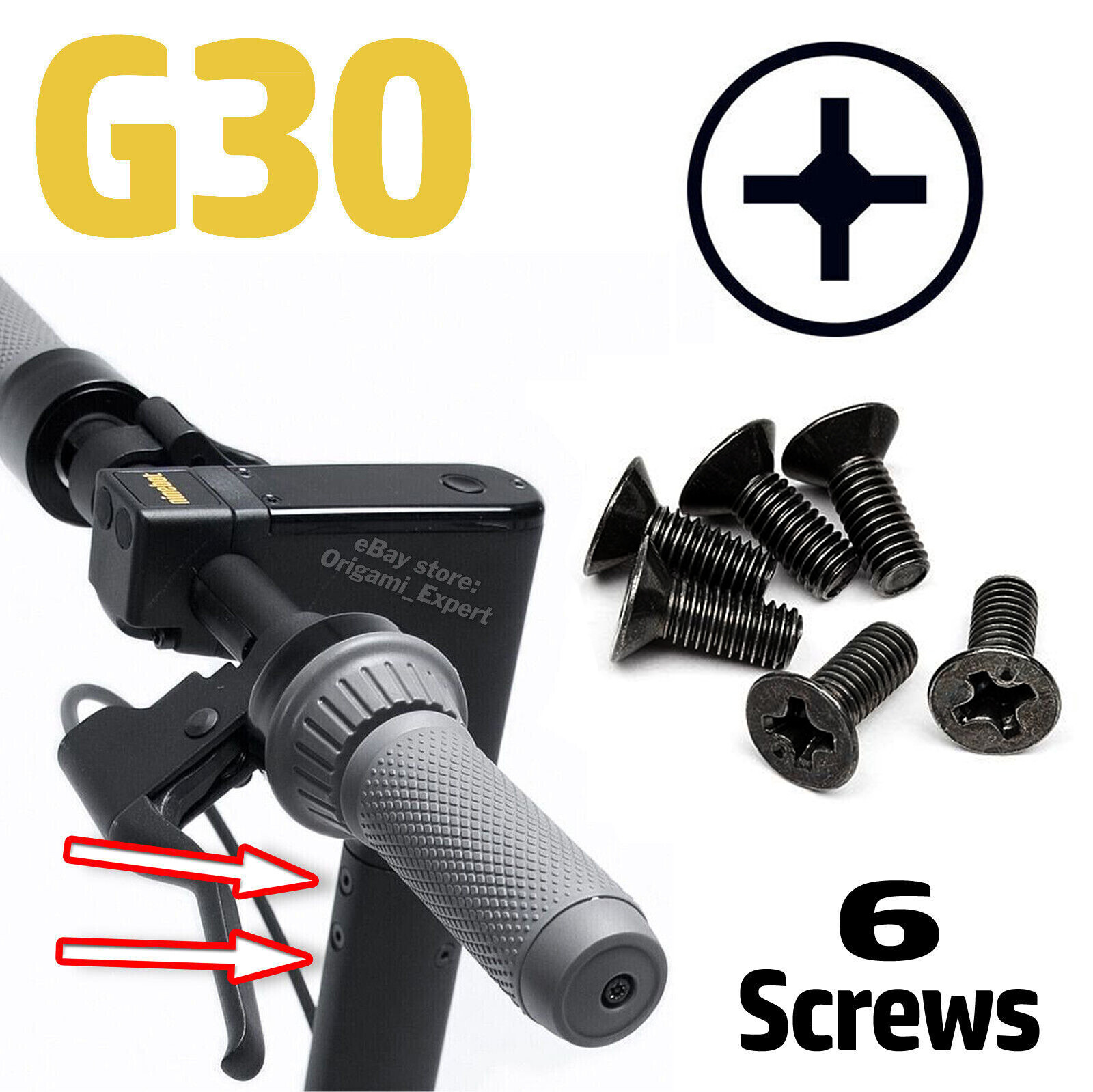 6x Phillips Head STEM NECK SCREWS Ninebot MAX G30 Electric Nut Bolts Screws