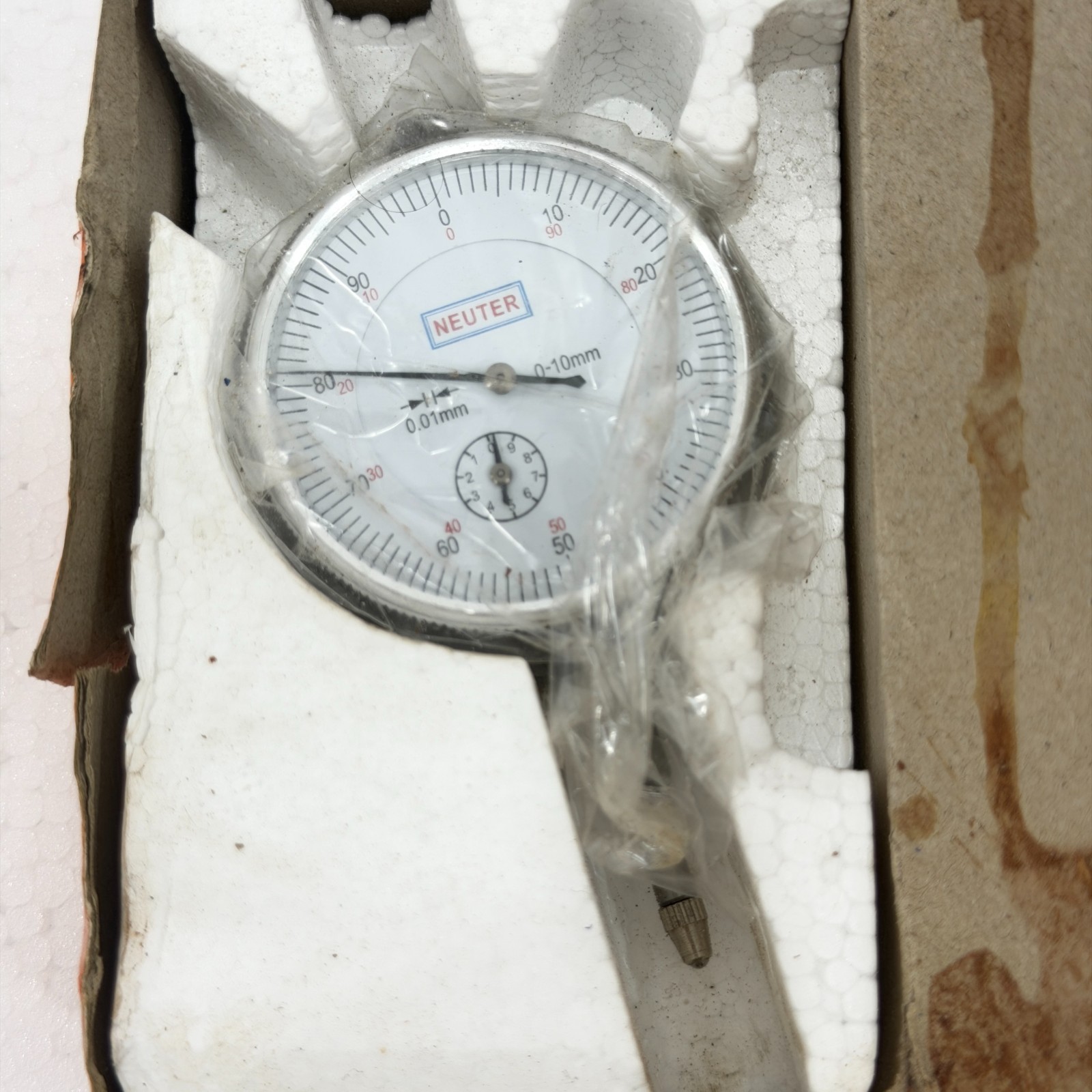 1 PC NEUTER DIAL INDICATOR 0.01MM 0.10MM PRECISION GAUGE TEST INDICATOR NEW