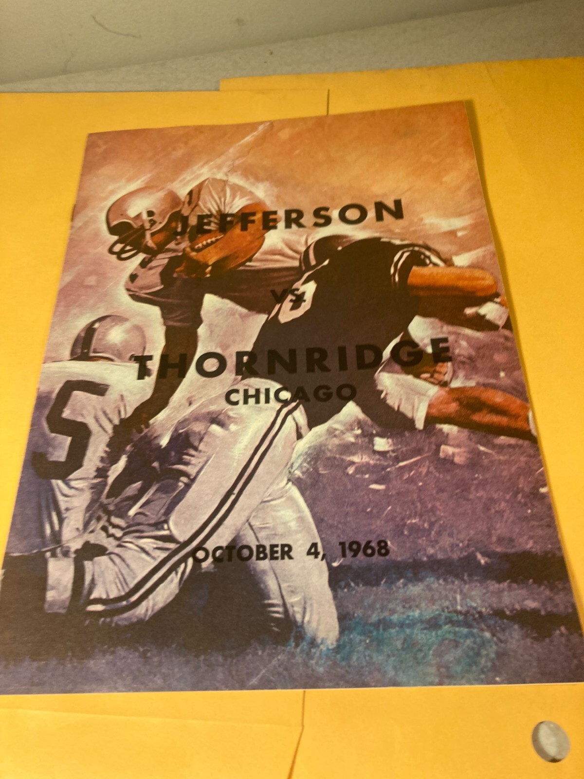 October 4 1968 Jefferson High School Football vs Thornridge Chicago Program