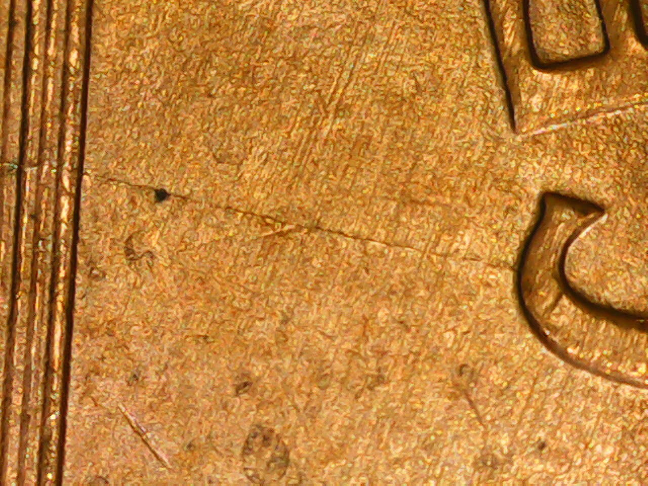1995 Penny Reverse Die Crack