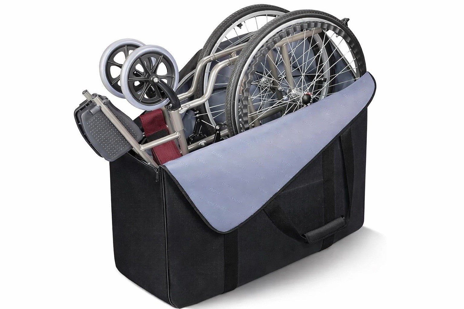 Ytonet Large Black Wheelchair Travel Bag 34”x32”x11” Foldable Wheelchairs TSA