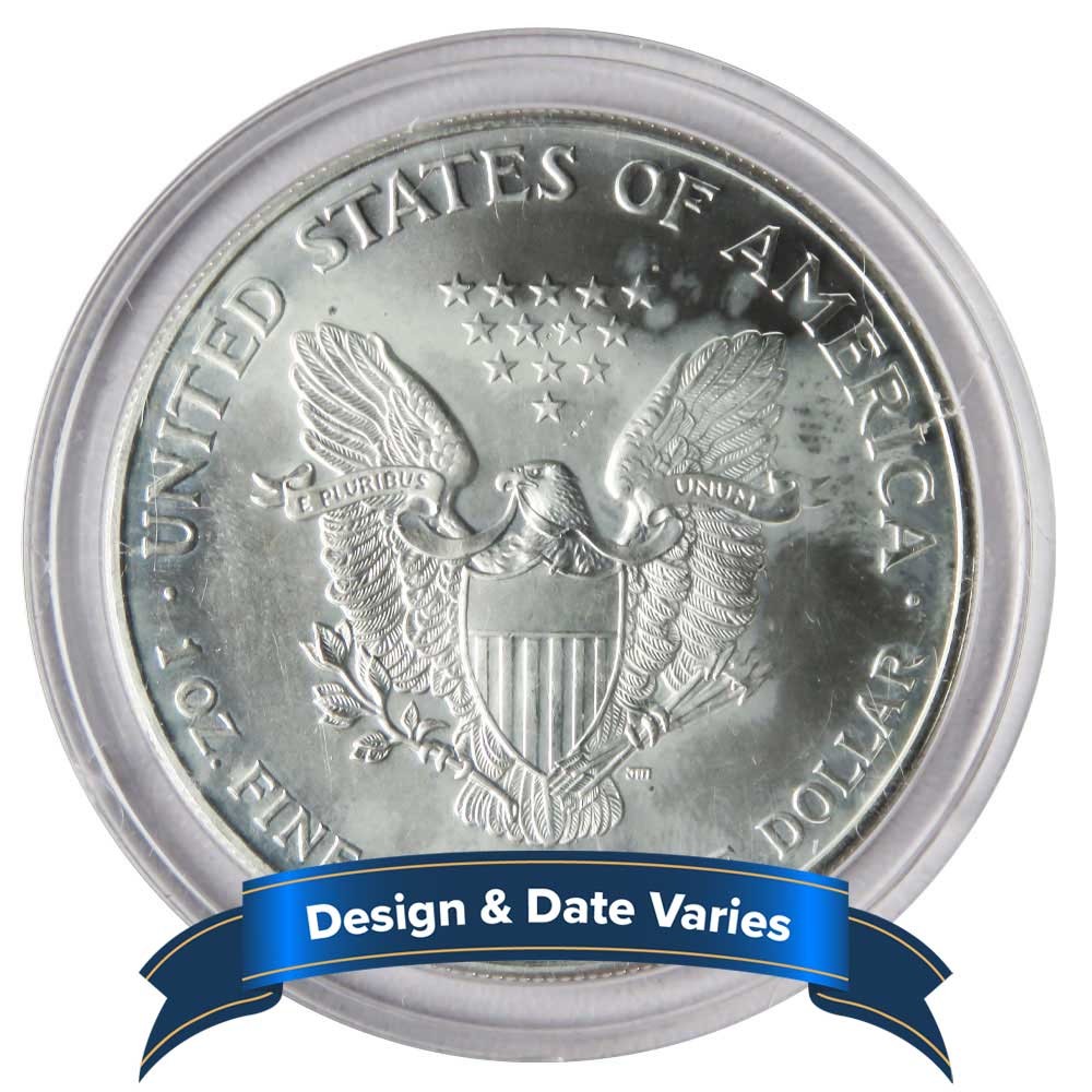 $1 American Silver Eagle 1 oz Random Year Colorized Impaired