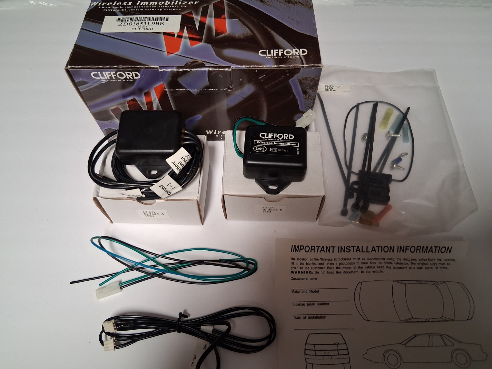 CLIFFORD 905210 WIRELESS IMMOBILIZER SYSTEM FOR G4