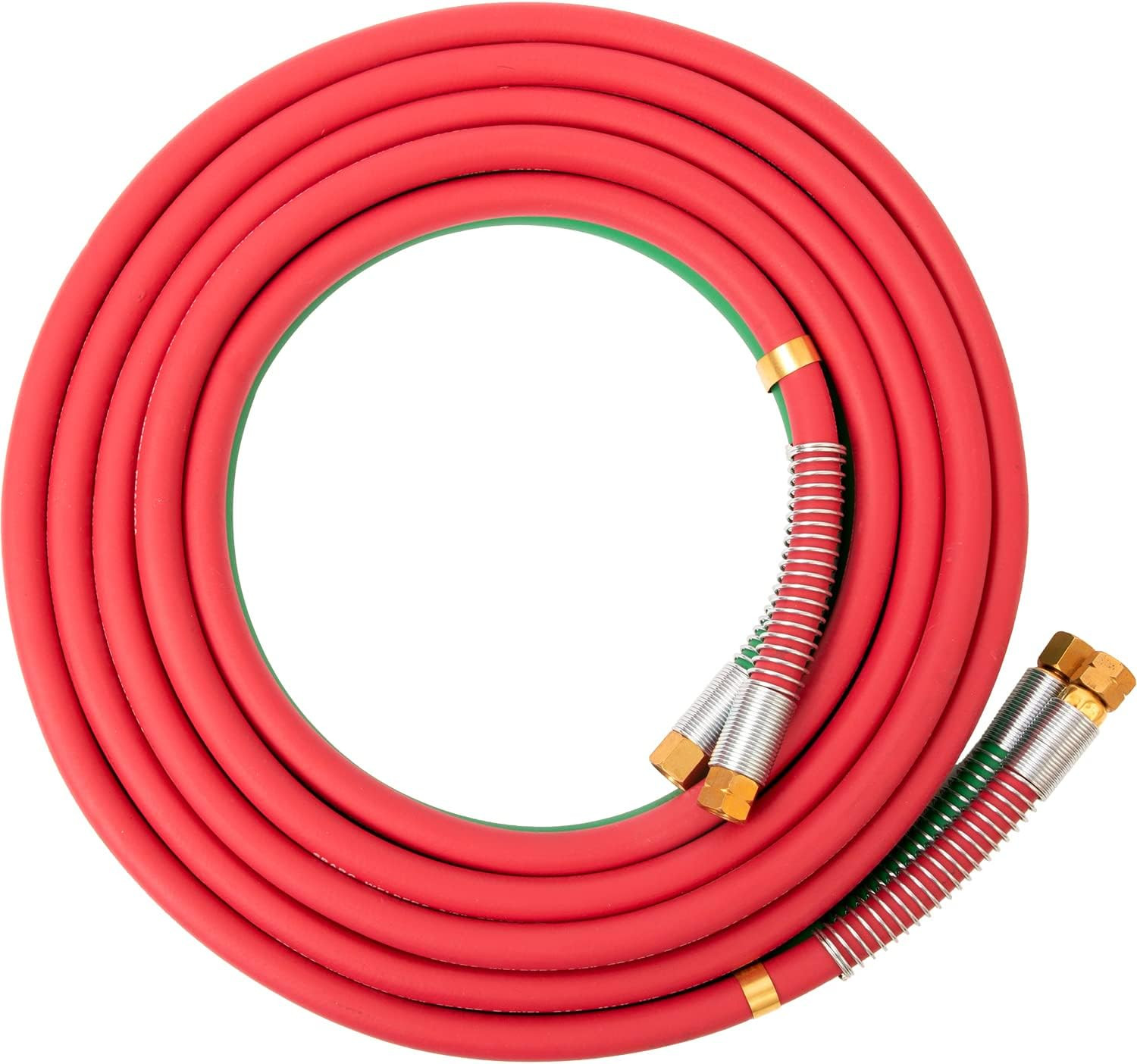 1/4" Grade T Cutting Torch Hose - Oxygen Acetylene Hose for Welding Gas - B Fitt