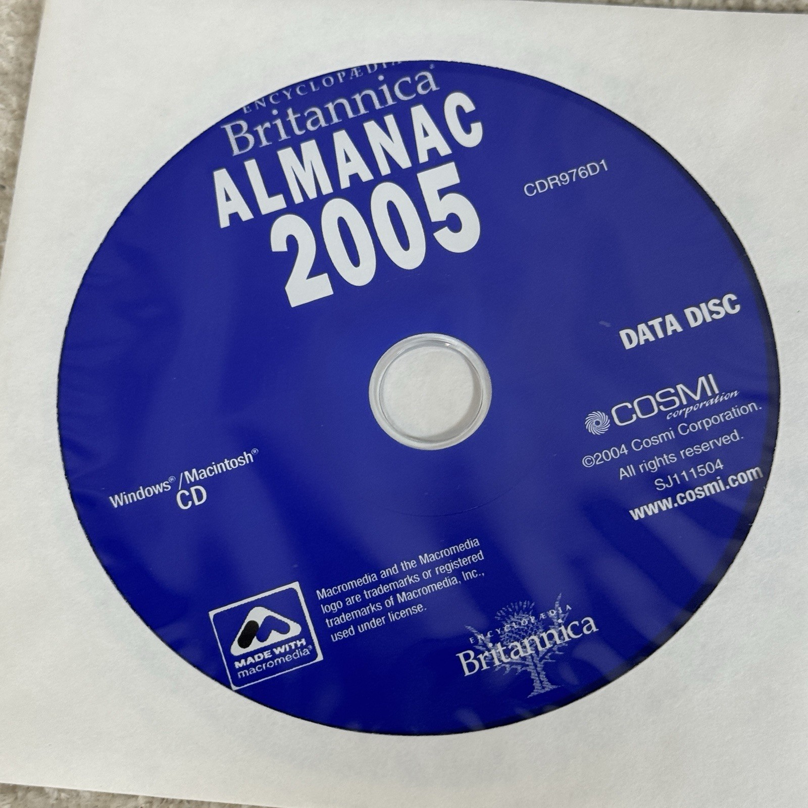 Encyclopedia Britannica Reference Collection 2005 PC CD-ROM Software Set