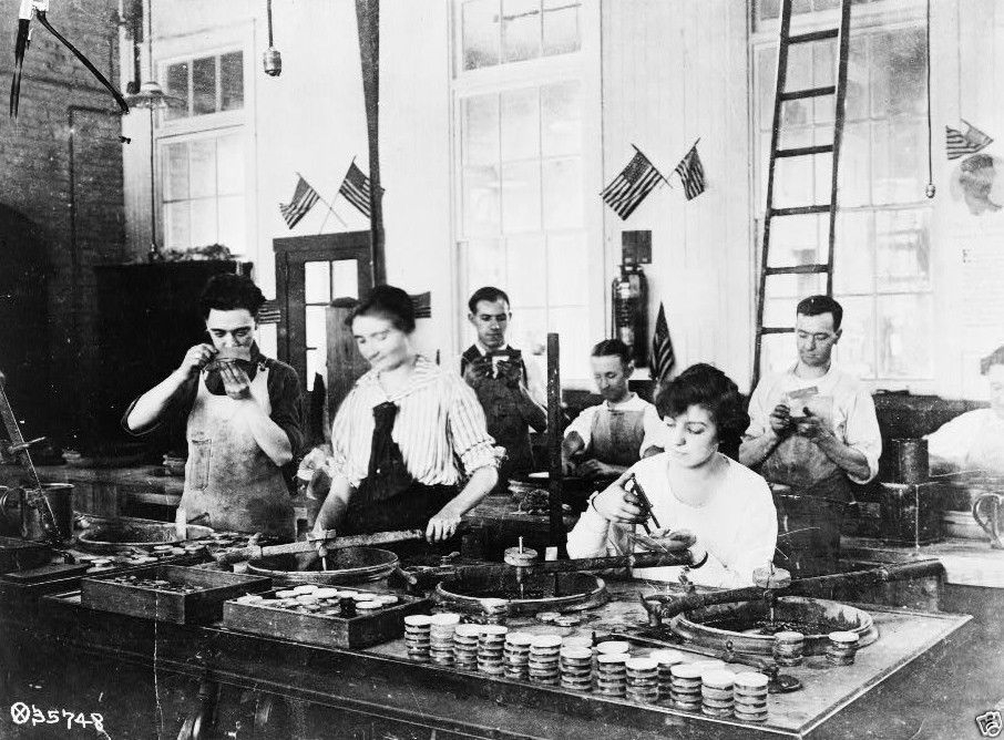 Factory Workers Optical Department Frankford Arsenal WW1 8x10 World War I Photo