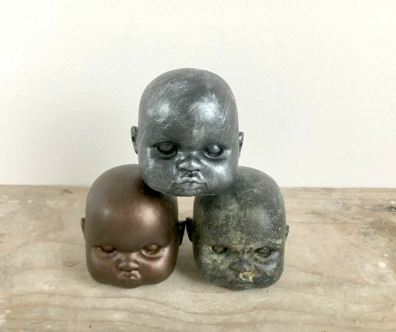 Latex rubber mold/mould for concrete plaster resin and more Creepy doll head