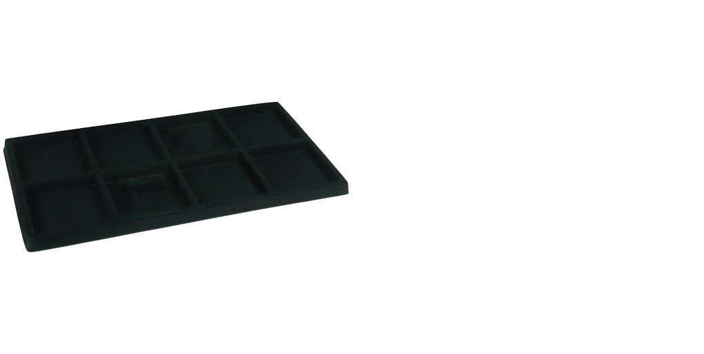 5 Beige 8 Compartment Display Tray Inserts