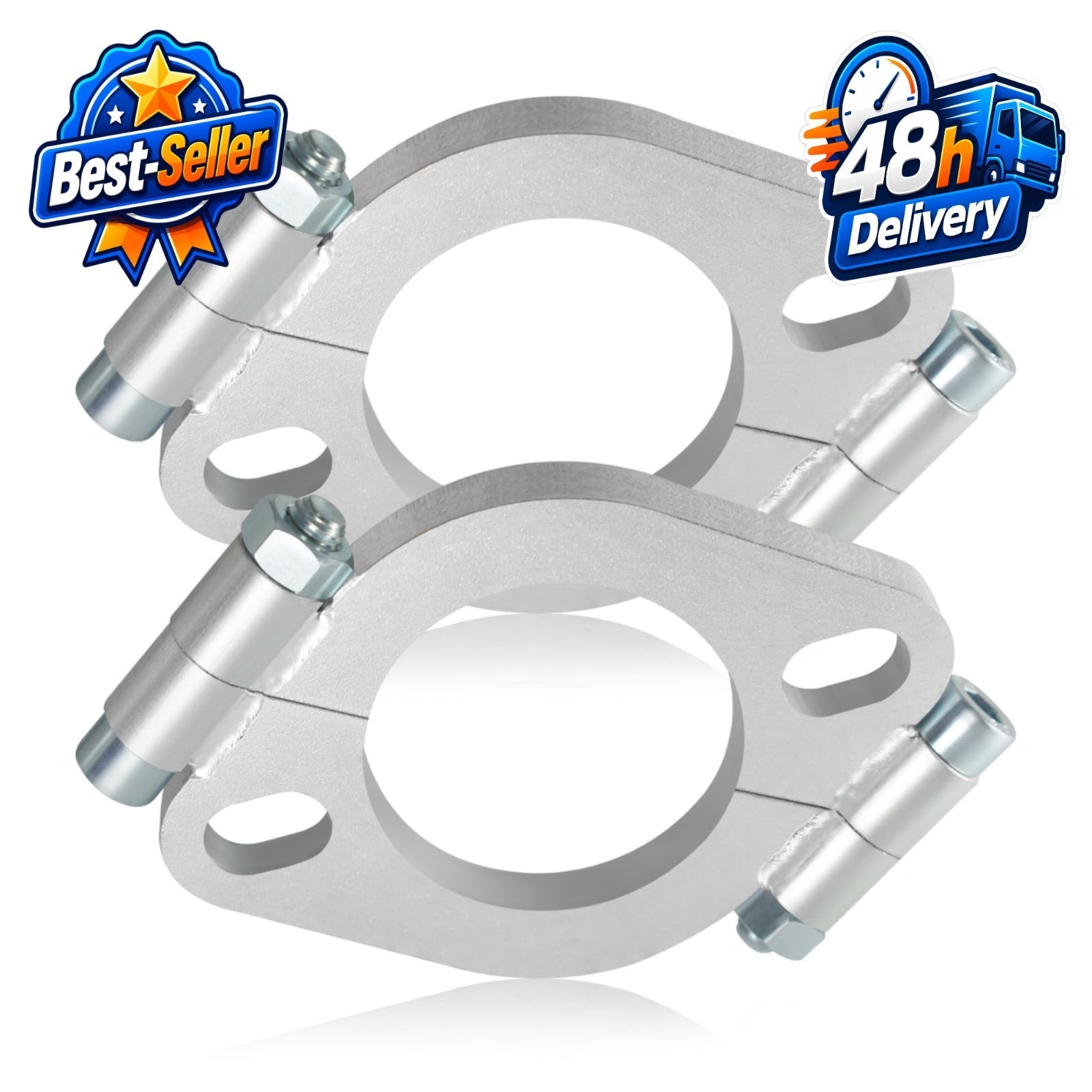 2" Exhaust Flange Repair Kit - 2PCS Carbon Steel Split Flanges