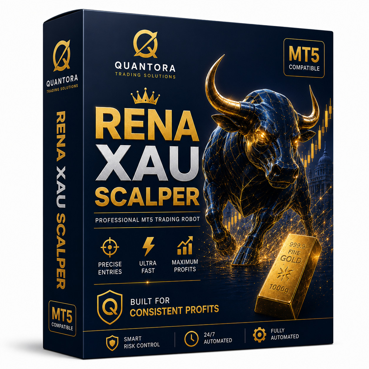 Quantora Rena XAU Scalper EA | MT5 Gold Trading Robot | Expert Advisor