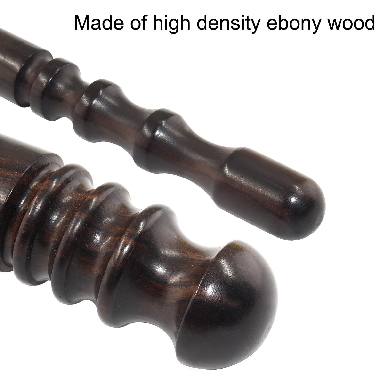 2 Pack Ebony Wood Leather Edge Burnisher Slicker Polishing Tools Leatherwork Set