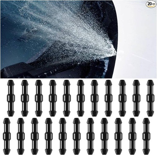 20PCS Windshield Washer Hose Connectors, 2-Way I-Type Hose Replacement Fitting,