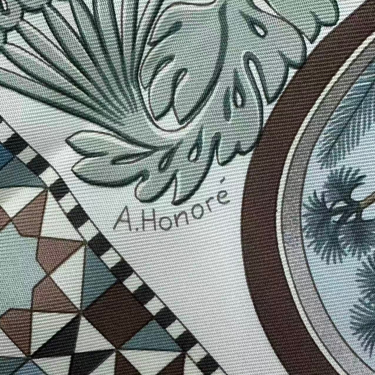 HERMES Scarf Carre 90 Les Jardins d’ Andalousie 100% Silk Women's Made in France